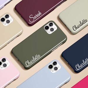 Solid Personalized Custom Name Monogram Initials Case for iPhone 17 16 15 14 13 12 11 pro max Plus Magsafe Galaxy S25 S24 Ultra Pixel 10 9 8