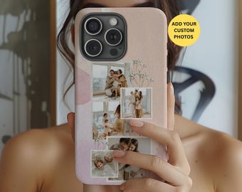 Personalized Custom Photo Collage Phone Case Custom Picture Memory Case for iPhone 17 16 15 14 13 12 Pro Max Magsafe Galaxy S25 S24 Pixel 10