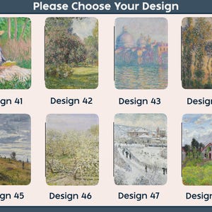 Etui Monet Kindle na Kindle Paperwhite 7" Colorsoft Signature 2024 Impresjonizm Sztuka Vintage Malarstwo Estetyczne Lilie Wodne Natura Klasyka zdjęcie 7