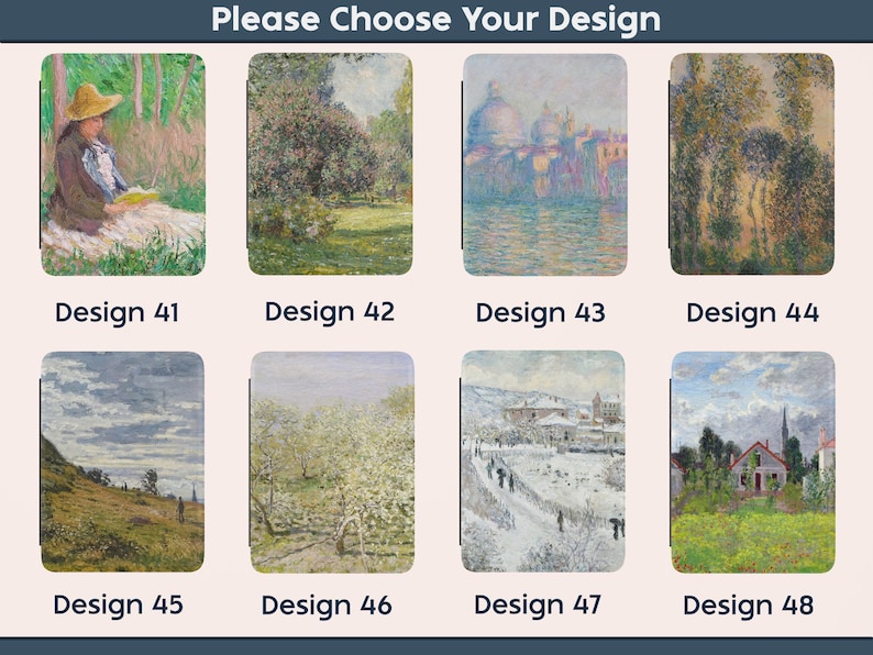 Etui Monet Kindle na Kindle Paperwhite 7" Colorsoft Signature 2024 Impresjonizm Sztuka Vintage Malarstwo Estetyczne Lilie Wodne Natura Klasyka zdjęcie 7