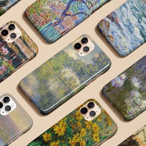 Claude Monet Art Phone Case for iPhone 16 15 14 13 12 11 X XS Max XR Pro Plus Magsafe Samsung Galaxy S24 S23 S22 S21 S20 Ultra Pixel 6 7 8 9