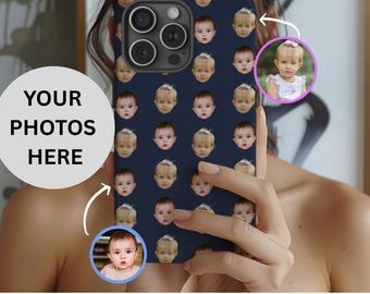 Personalized Custom Photo Multi Face Phone Case Funny Baby Pet Dog Cat for iPhone 17 16 15 14 13 12 Pro Max Magsafe Galaxy S25 S24 S23 Pixel