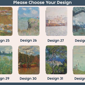 Etui Monet Kindle na Kindle Paperwhite 7" Colorsoft Signature 2024 Impresjonizm Sztuka Vintage Malarstwo Estetyczne Lilie Wodne Natura Klasyka zdjęcie 5