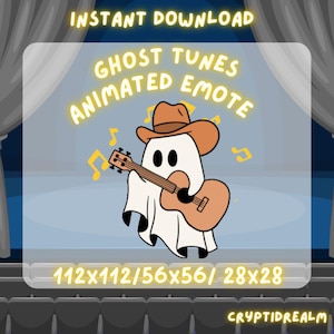 Animated Ghost Tunes Twitch/Discord Emote