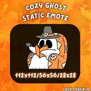 Cozy Ghost Static Emote For Twitch & Discord