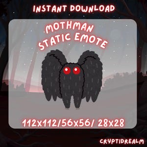 Mothman emote for twitch & discord