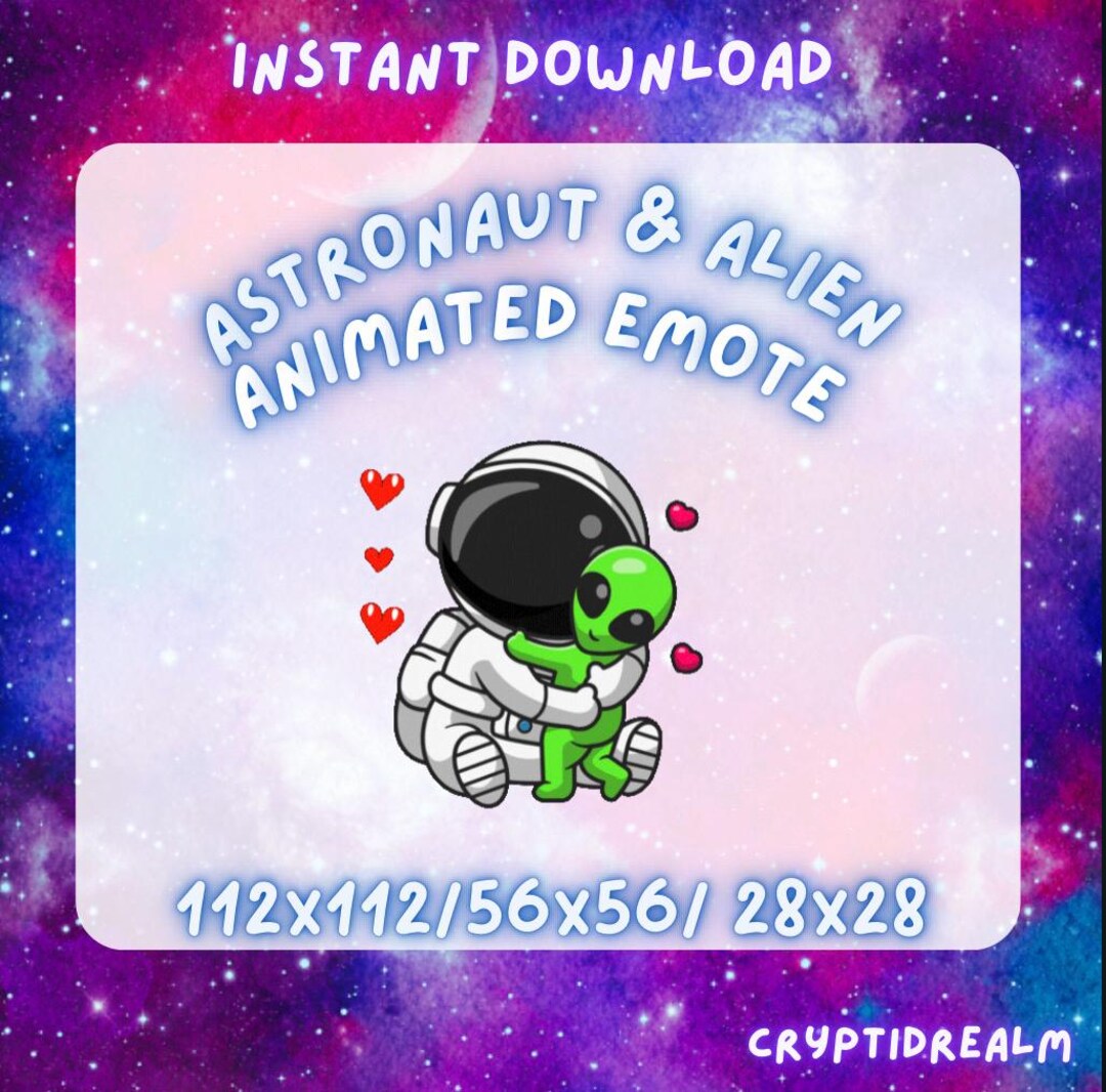 Animated Astronaut & Alien Twitch/discord Emote - Etsy