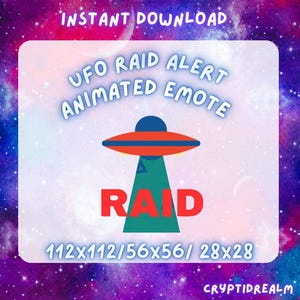 Animated UFO Raid Alert Twitch Emote