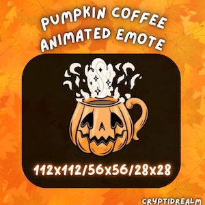 Animated Pumpkin Coffee Twitch/Discord Emote