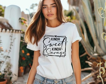 ¡Camiseta un poco dulce y un poco salvaje!