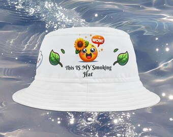 rauchender Emoji Fischer Hut, Lustiges Festival Outfit