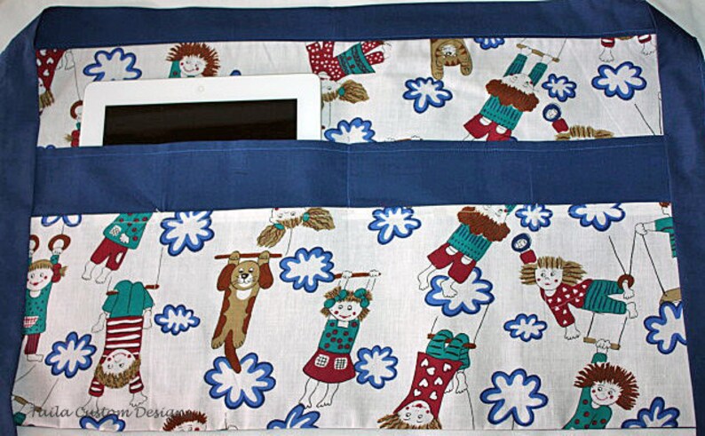 Teacher School Children Vendor Waist Half Apron iPad Playground Fabric 6 Pockets