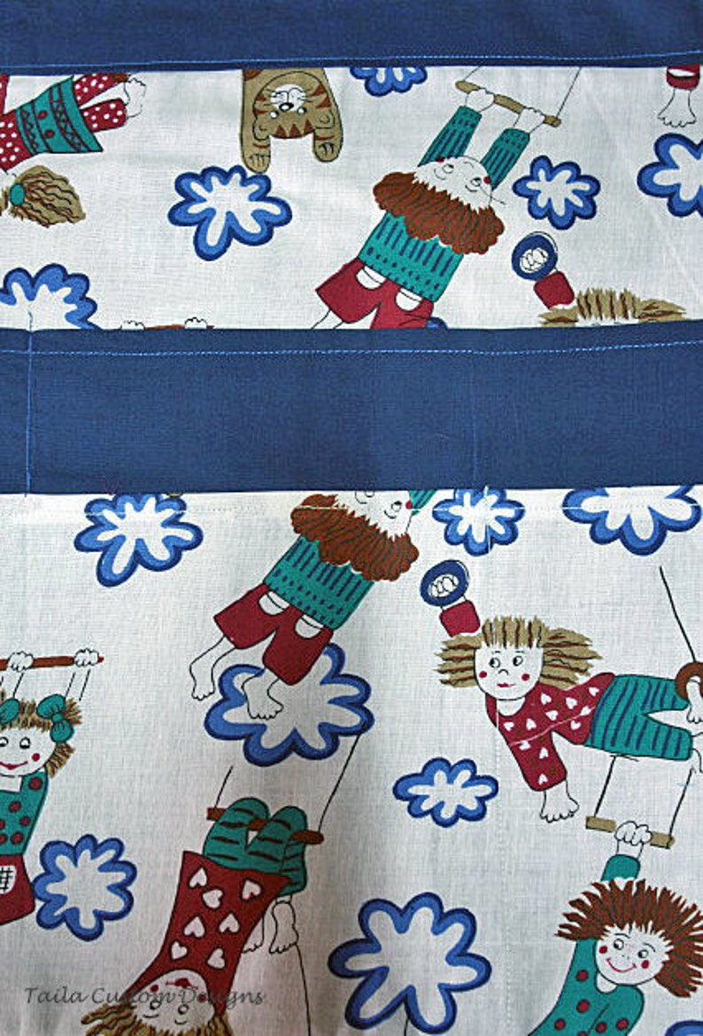 Teacher School Children Vendor Waist Half Apron iPad Playground Fabric 6 Pockets