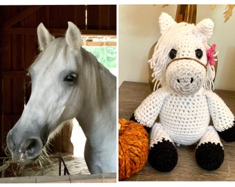 Custom Personalized Plush Crochet Horse
