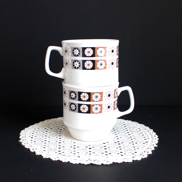 Set of 1950's Coffee Mugs Mid Century Modern