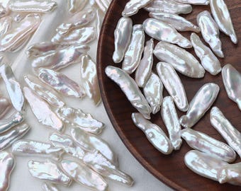 Een prijs lange natuurlijke zoetwaterparel barok pipa losse kraal DIY oorbellen sieraden accessoires