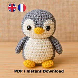 Bezauberndes Pinguin-Amigurumi-Muster – Einfach und anfängerfreundlich – Englisch & Französisch – PDF-Download