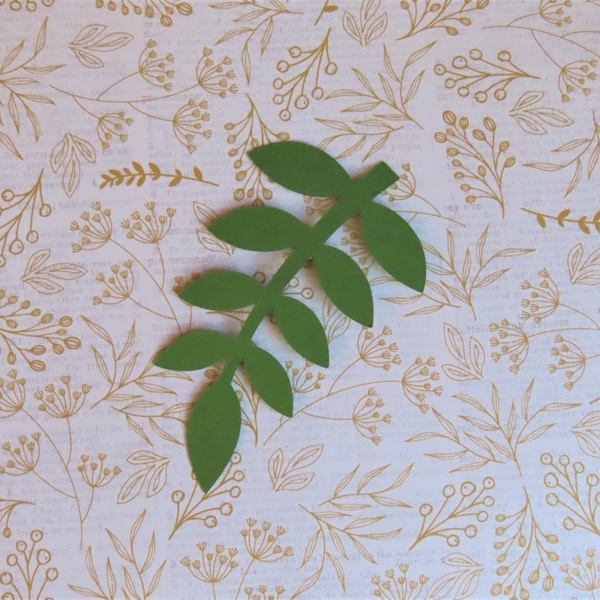 Leafy Greenery Die Cuts - 20 pcs - Paper Shapes Cardstock Cutouts