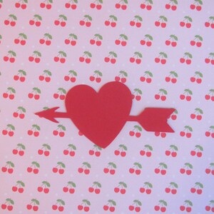 Heart & Arrow Valentine&#39;s Day Die Cuts - 20 pcs - Paper Shapes Cardstock Cutouts