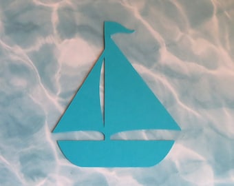 Sailboat  Die Cuts - 20 pcs - Paper Shapes Cardstock Cutouts