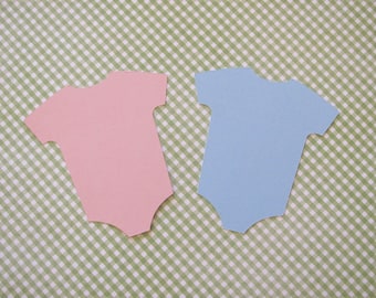 Baby Onesies Baby Shower Die Cuts - 20 pcs - Paper Shapes Cardstock Cutouts