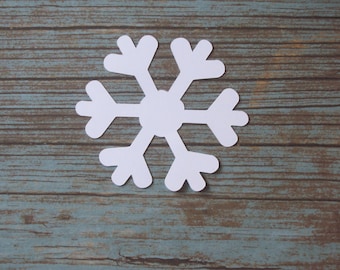 Snowflake Die Cuts - 20 pcs - Paper Shapes Cardstock Cutouts