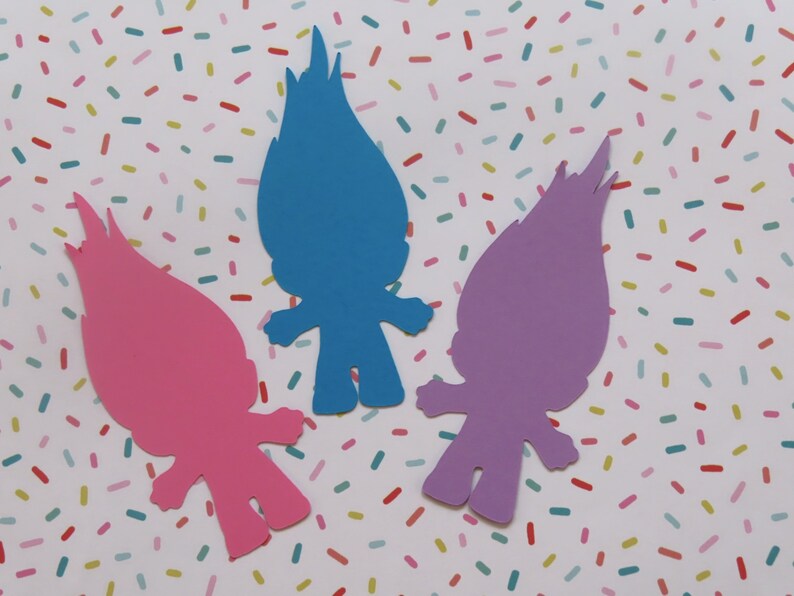Troll Doll Die Cuts - 30 Pcs - Paper Shapes Cardstock Cutouts - Etsy