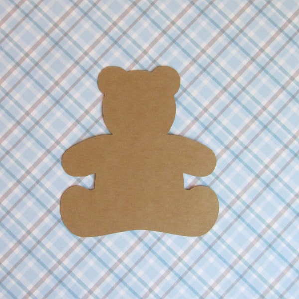 Teddy Bear Baby Shower Die Cuts - 20 pcs - Paper Shapes Cardstock Cutouts