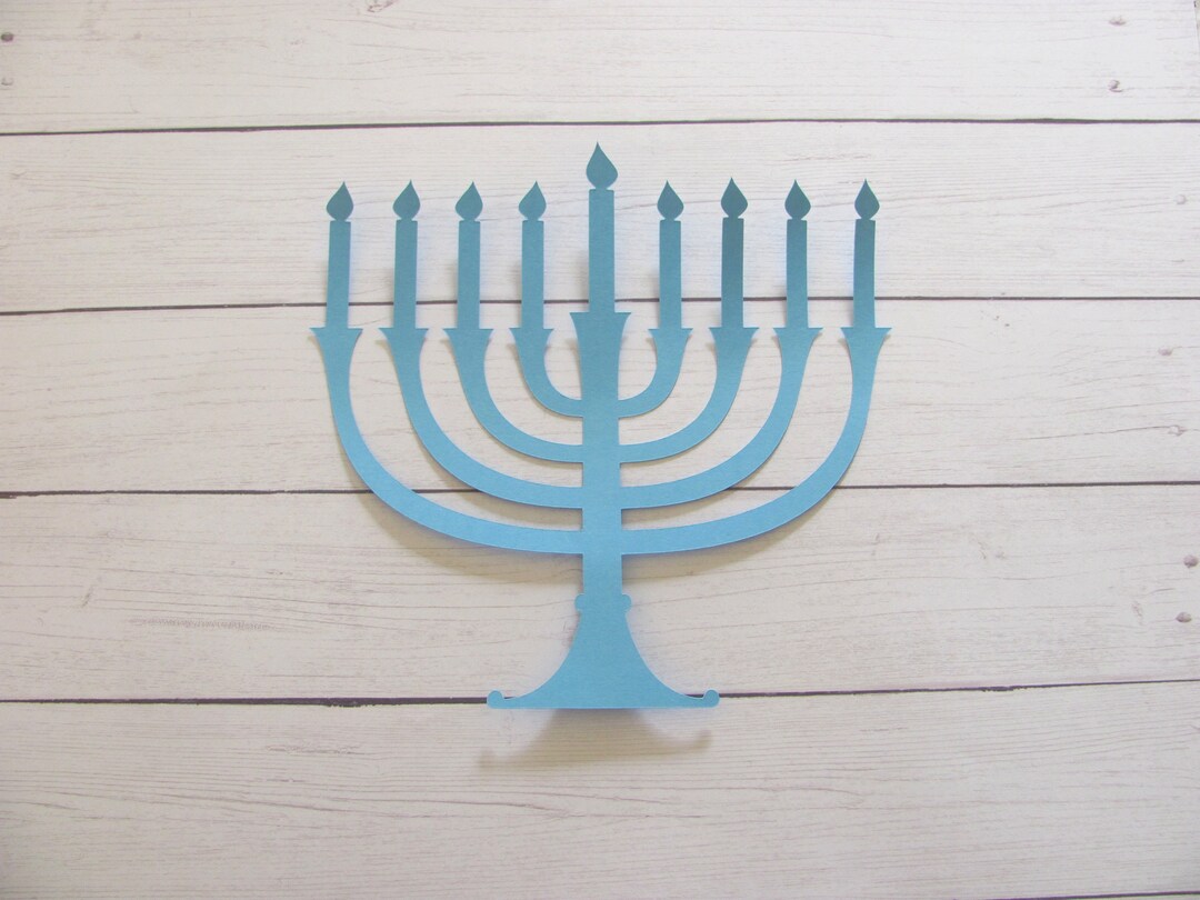 Menorah Die Cuts 20 Pcs Paper Shapes Cardstock Cutouts Etsy