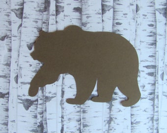 Bear Die Cuts - 20 pcs - Paper Shapes Cardstock Cutouts