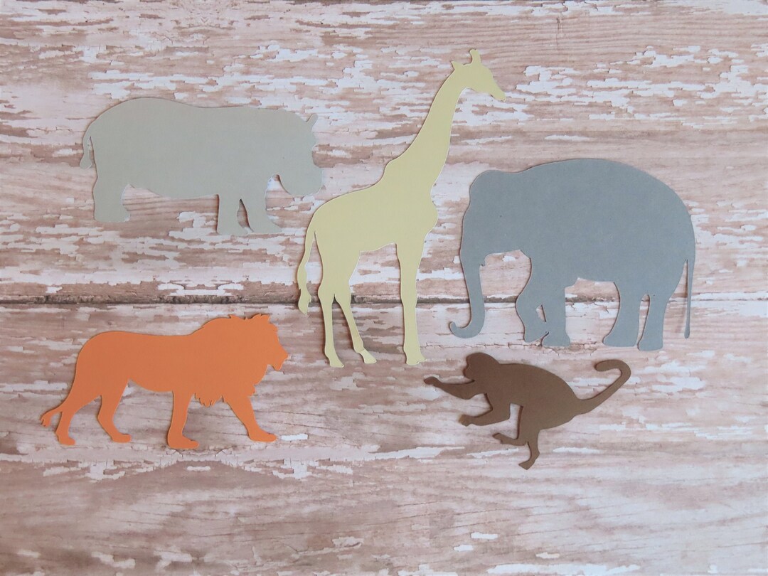 Safari Animals African Die Cuts - 20 Pcs - Paper Shapes Cardstock ...