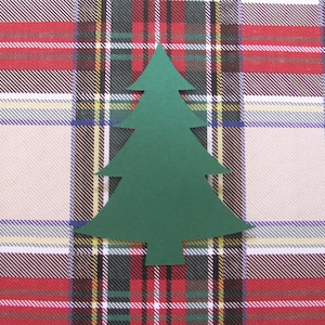 Christmas Tree Die Cuts - 20 pcs - Paper Shapes Cardstock Cutouts