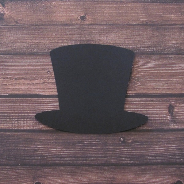 Top Hat Die Cuts - 20 pcs - Paper Shapes Cardstock Cutouts