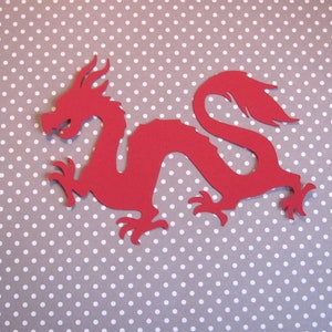 Chinese Dragon Die Cuts - 20 pcs - Paper Shapes Cardstock Cutouts