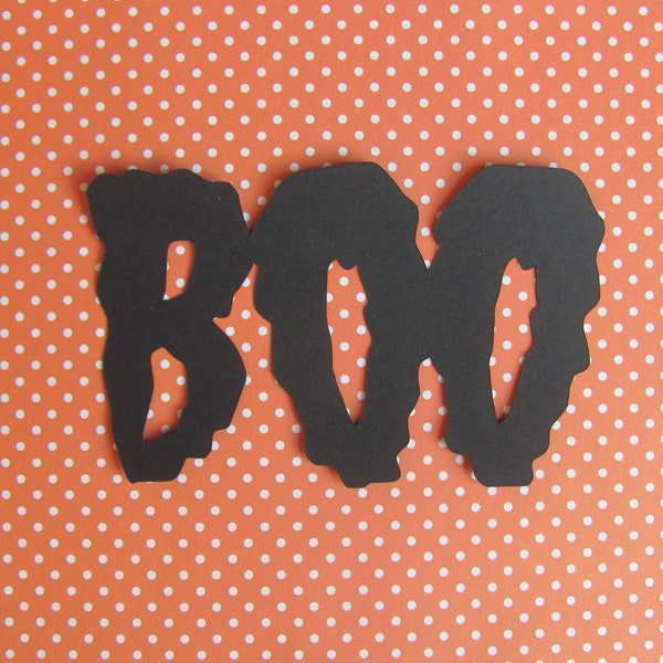 BOO Halloween Die Cuts - 20 pcs - Paper Shapes Cardstock Cutouts