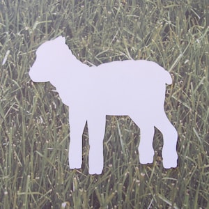 Lamb Die Cuts - 20 pcs - Paper Shapes Cardstock Cutouts