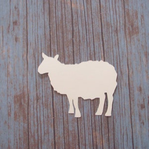 Sheep Die Cuts - 20 pcs - Paper Shapes Cardstock Cutouts