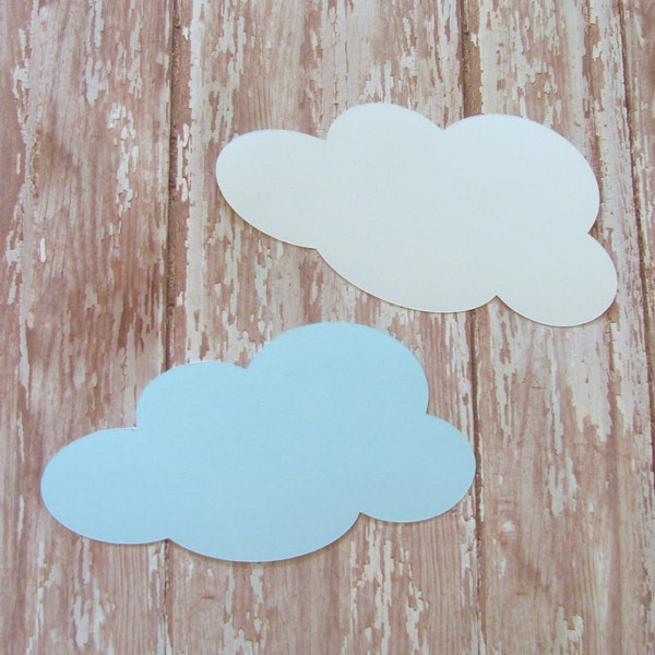 Cloud Die Cuts - 20 pcs - Paper Shapes Cardstock Cutouts