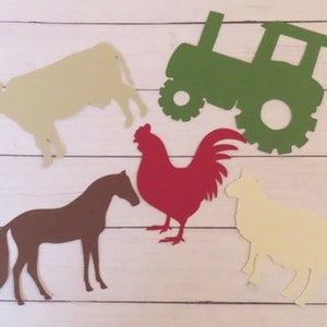 Farm Animals (Version 1) - Die Cuts - 20 pcs - Paper Shapes Cardstock Cutouts
