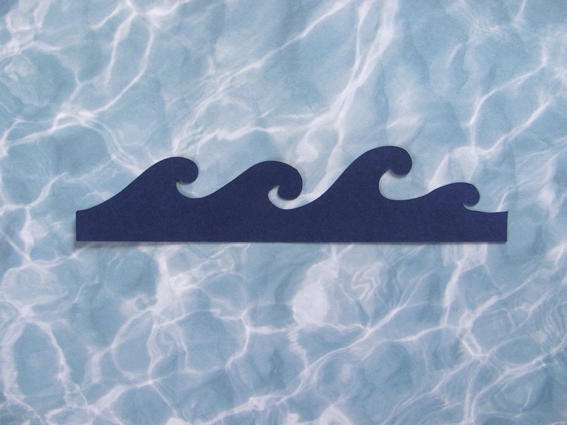 Waves Die Cuts 20 Pcs Paper Shapes Cardstock Cutouts Etsy