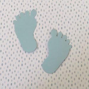 Baby Feet Baby Shower Die Cuts - 20 pcs - Paper Shapes Cardstock Cutouts