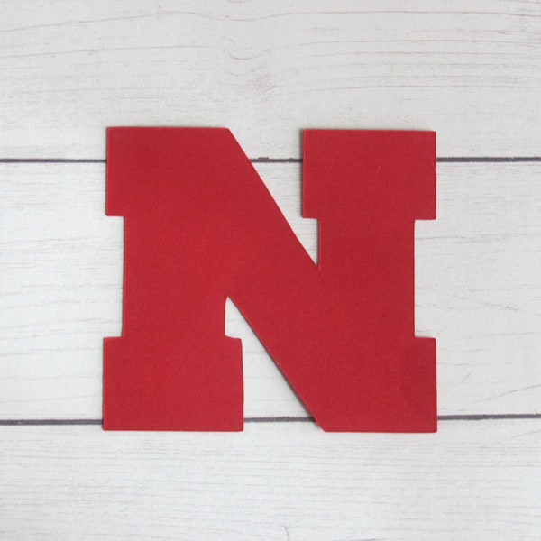 Nebraska Huskers N Die Cuts - 20 pcs - Paper Shapes Cardstock Cutouts