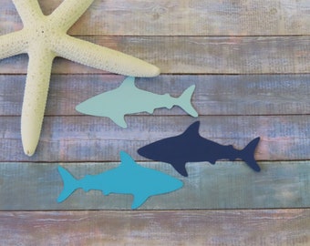 Shark Die Cuts - 30 pcs - Paper Shapes Cardstock Cutouts