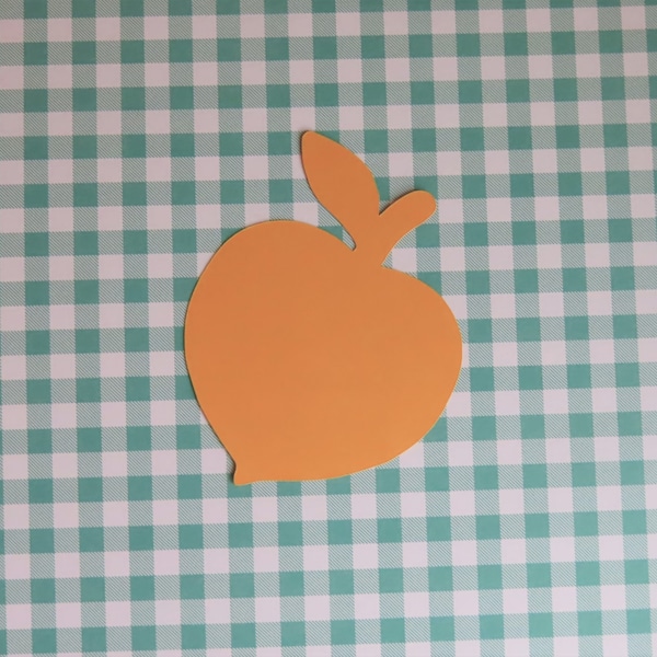 Peach Die Cuts - 20 pcs - Paper Shapes Cardstock Cutouts