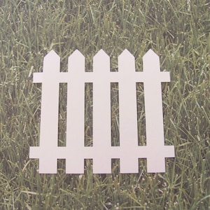 Picket Fence Die Cuts - 20 pcs - Paper Shapes Cardstock Cutouts