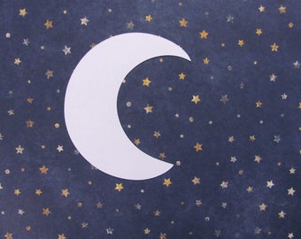 Moon Die Cuts - 20 pcs - Paper Shapes Cardstock Cutouts