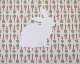 25 Pack – Paper Rabbit Shapes, Rabbit Die Cuts, Bunny Paper