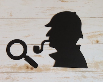Sherlock Holmes Mystery Detective Die Cuts - 20 pcs - Paper Shapes Cardstock Cutouts