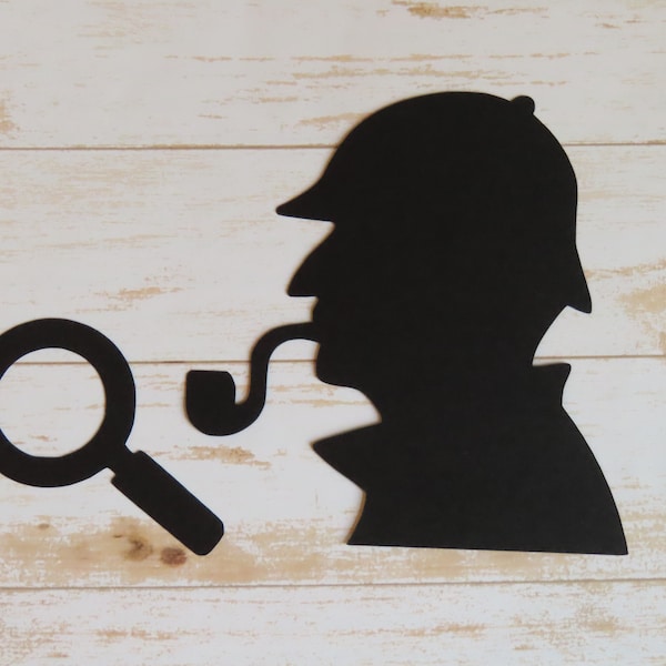 Sherlock Holmes Mystery Detective Die Cuts - 20 pcs - Paper Shapes Cardstock Cutouts