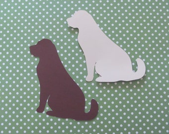 Dog Labrador Die Cuts - 20 pcs - Paper Shapes Cardstock Cutouts
